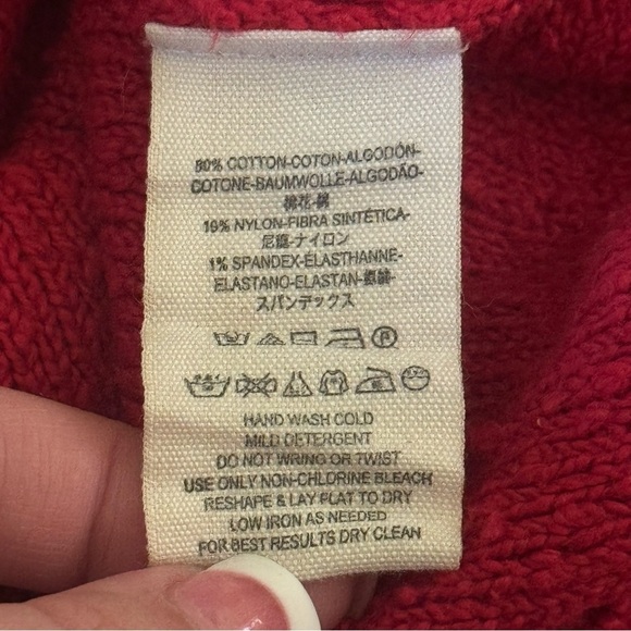 Free People Found my Friend Textured Sweatshirt Love Comfort Holiday Size S - Picture 7 of 9